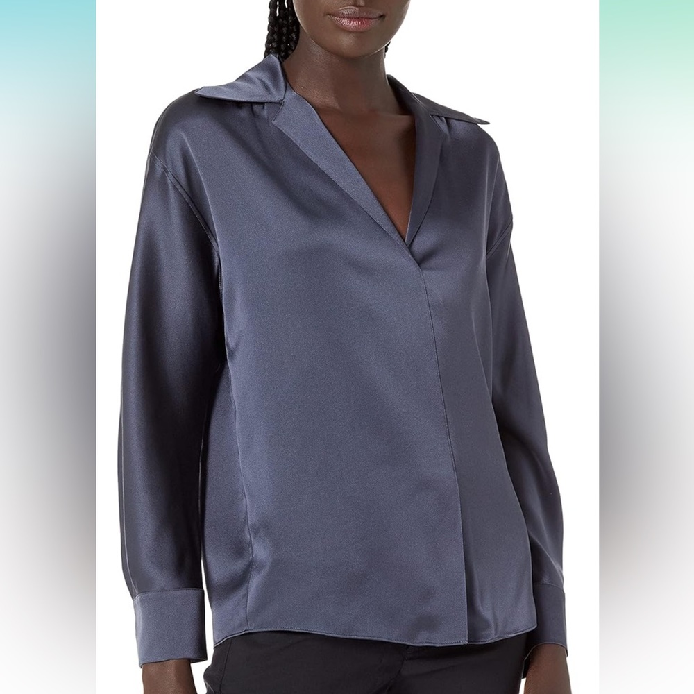 Vince Women's Long Sleeve Shaped Collar Pullover